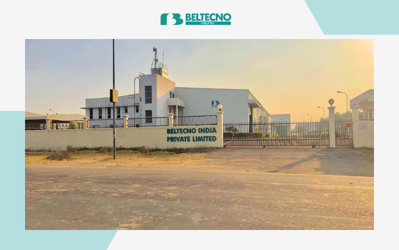 A banner image showing Beltecno India Neemrana Factory