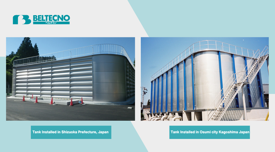 An image showing Huge Water Storage Tanks installed in Japan 